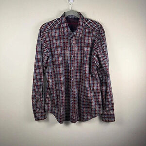 Robert Graham Geometric Flip Cuff Paisley Button Up Large